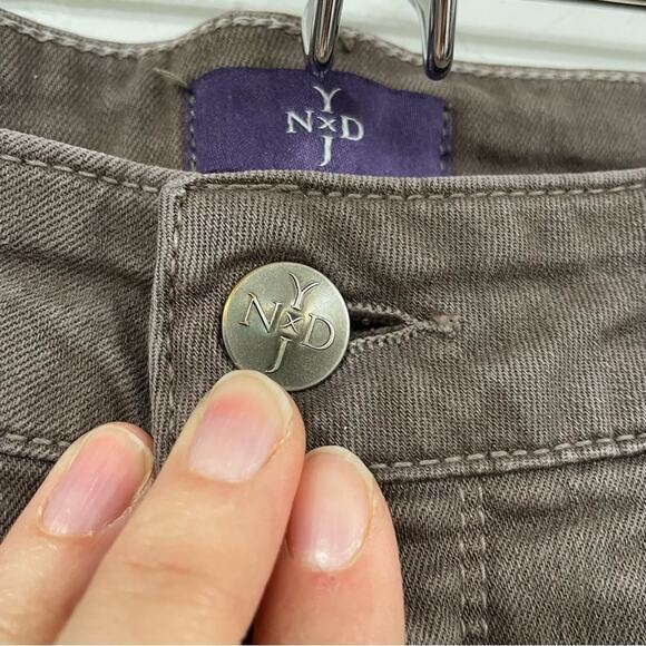 NYDJ Brown Rachel Roll Cuff Ankle Jeans Lift Tuck Technology Womens 10 Stretchy - Picture 15 of 15